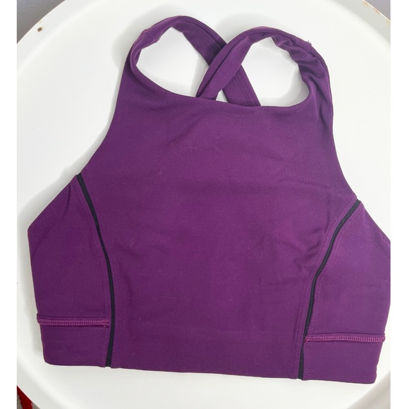 Lululemon Purple High Neck Sports Bra - Picture 2 of 2